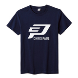 快船克里斯保罗球衣纯棉篮球运动印花T恤男士圆领宽松打底短袖T恤