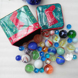 精彩球25MM组合玻璃球弹珠 装饰玻璃弹珠 玩具玻璃球罐装 跳棋子
