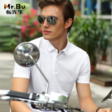 Mr.Bu/布先生2016年夏季新款轻商力翻领丝光棉男士短袖T恤  AT665