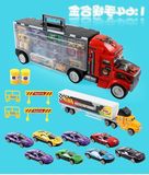 包邮正品仿真儿童大货车玩具合金惯性货柜车运输拖车模模型收纳箱
