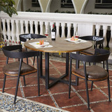 铁艺休闲餐桌椅组合酒吧阳台桌椅茶几创意咖啡厅小圆桌椅三件套装