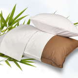 竹粘胶纤维防螨虫防水枕套防头油枕芯枕头保护套单人枕套定做纯色