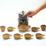 创意陶瓷半全自动茶具套装粗陶复古组合办公室桌子功夫整套泡茶器