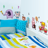儿童房男女孩卧室墙面玻璃装饰贴画幼儿园教室布置卡通动物墙贴纸