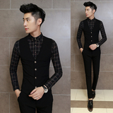 2016新款 男士流行韩版时尚英伦修身长袖衬衣 潮款加绒保暖衬衫男