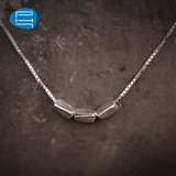 PH7 原创设计 925银饰品项链 简约气质手工银米粒吊坠锁骨链女