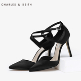 CHARLES&KEITH高跟鞋 CK1-60280045 2016春季新款尖头磨砂女鞋