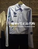 欧时力2016女秋装新款 专柜正品刺绣花朵纯棉长袖衬衫1HY3018320