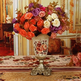 复古欧式客厅树脂摆件 插花花瓶 创意装饰客厅中号桌面工艺花器