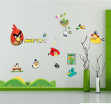 卡通愤怒的小鸟墙贴纸儿童房卧室幼儿园教室床头装饰贴画可移除