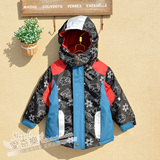韩国外贸童装TW正品棉衣 男童冬季加绒加厚棉服外套防水滑雪服