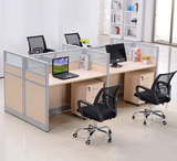 广州办公家具4人6人位直台职员桌椅组合屏风卡位员工作电脑桌卡座