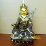 佛教精品国产仿尼泊尔 半鎏金藏传密宗铜佛像 莲师 莲花生大士1尺