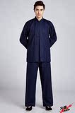 中年唐装套装男春秋装太极服晨练长袖运动服两件套07亚麻长袖