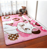 儿童可爱卡通地毯 粉色公主宝宝爬行垫儿童房飘窗茶几地毯防滑