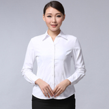 春季女式长袖大码职业寸衫中国移动邮政银行正装工作服修身女衬衣