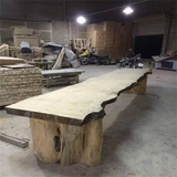 定做家具实木板原木板反腐桌面板搁板置物架圆木板吧台面松木定制