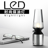 怀旧LED吹控煤油灯USB充电调光金属台灯Mac材质小夜灯餐厅酒吧灯