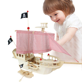木制大型海盗船模型3D立体木头拼装拼插积木组装仿真动手益智玩具