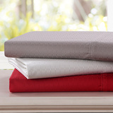全棉80支提花床笠 单件纯棉纯色加厚1.5 1.8米床垫套高30cm红白灰