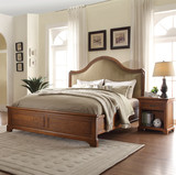 美式实木高档1.5米双人床 现代布艺软靠1.8米婚庆床 欧式简约木床