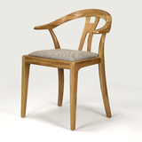 郁居 白橡木爵椅 简约实木餐椅扶手椅子 现代中式原木餐椅
