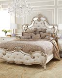 美式乡村实木双人公主床欧式现代1.5/1.8米婚床法式复古卧室家具