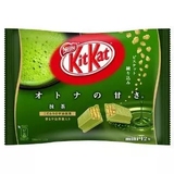 日本进口零食 雀巢KitKat迷你绿茶巧克力威化饼干 宇治抹茶夹心