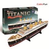 乐高式拼装3D立体拼图泰坦尼克号船模型 大型拼装模型 七夕礼物