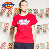 Dickies2016春夏新款女星条旗拔染logo印花纯棉短袖T恤161W30WD51