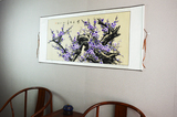 国画梅花字画酒店客厅装饰手绘祥瑞之气紫气东来四尺卷轴无框包邮