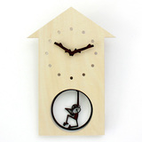 至尚百货摇摆挂钟客厅静音实木质卧室简约创意个性卡通异形时钟表