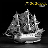 3D立体金属模型 拼酷飞翔的荷兰人海盗船手工DIY拼装创意礼物玩具