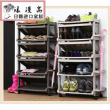 韩国进口塑料门边鞋架子 创意简易鞋子整理架 立式收纳架鞋柜多层