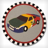汽车标志酷赛车圆形宜家外贸男孩房样板房包邮个性地毯可定制