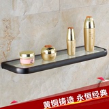 全铜欧式化妆品台架 置物架 层架 卫生间浴室收纳玻璃台 黑古铜