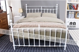 特价加固铁艺床1.5米 白色铁床双人床1.2米 铁艺公主床卧室单人床