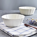 日式碗纯白色陶瓷面碗水果蔬菜沙拉碗汤碗甜品火锅碗圆碗凉拌创意