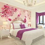 维雅斯大型壁画电视背景墙纸壁纸现代浪漫温馨玫瑰卧室客厅壁画
