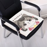 2016学生坐垫棉麻椅子板凳防滑椅子垫餐椅办公室韩式卡通动漫椅垫