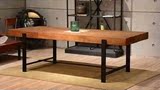 北欧风格长桌复古做旧铁艺餐桌书桌办公桌咖啡桌工业风格家具