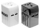 万能转换插头 双USB电源插座 全球通用多功能  新型充电器 包邮