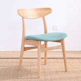 双李家具纯实木餐椅 白橡木软垫海绵休闲椅子 学习凳 特价包邮