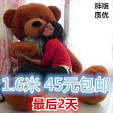 泰迪熊抱抱熊毛绒玩具大熊结婚布洋娃娃公仔生日情人节礼物送女友