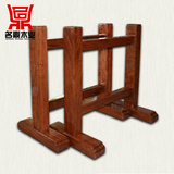 【名鼎木业】鸡翅木大板桌支架 实木工字支架  红木桌脚 大板配套