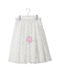 日本代购RD ROUGE DIAMANT 2016年5月新款花朵A字褶皱半身裙