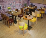 促销西餐厅桌椅 复古咖啡厅桌椅 甜品 奶茶店桌椅组合 快餐厅桌椅
