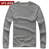 Afs Jeep/战地吉普长袖t恤男圆领运动衫2015春秋新款卫衣男装上衣