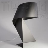 现代简约创意黑白色铁艺装饰台灯卧室床头灯书房工作折纸台灯
