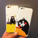 熊本熊iphone6S手机壳卡通全包壳苹果i6plus保护套新款情侣5S软壳